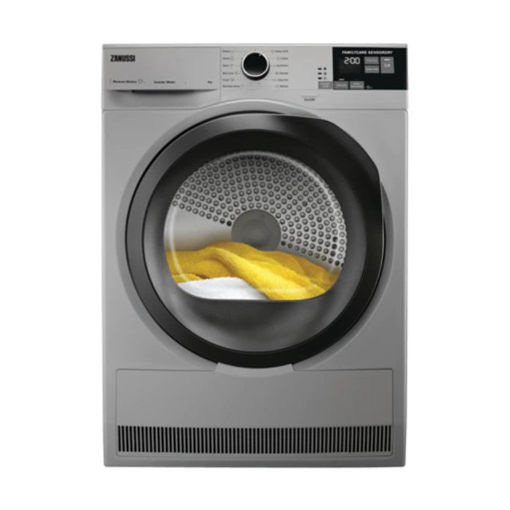 Image de Zanussi - Dryer With Inverter Motor - 1400 RPM - Digital - 8 KG Silver