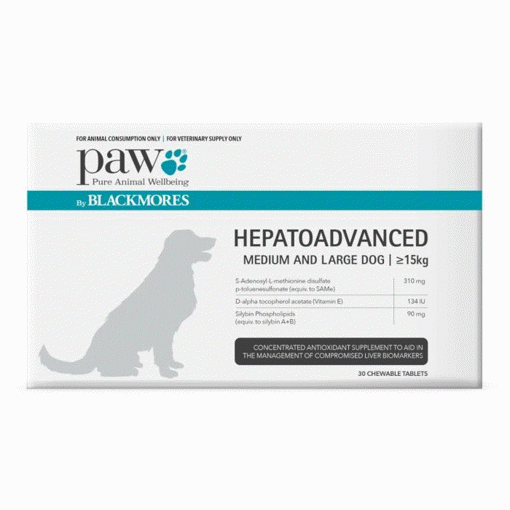 Image de PAW Hepatoadvanced Medium & Large Dogs ≥15kg 30 Tablets