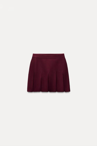 Image de PLEATED MINI KNIT SKIRT