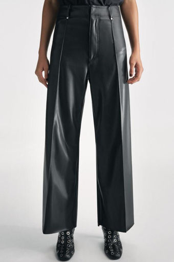 Image de ZW COLLECTION LEATHER EFFECT WIDE LEG TROUSERS