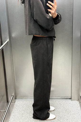 Image de TEXTURED WIDE-LEG TROUSERS