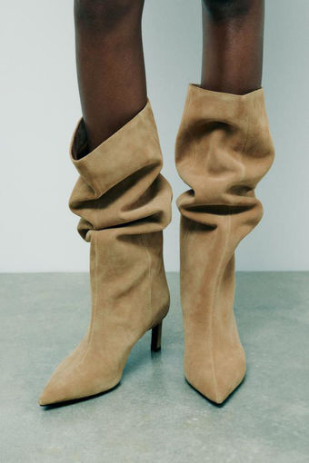 Image de SPLIT SUEDE HEELED BOOTS