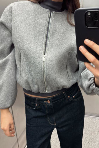Image de SOFT BOMBER JACKET WITH ELASTIC TRIMS