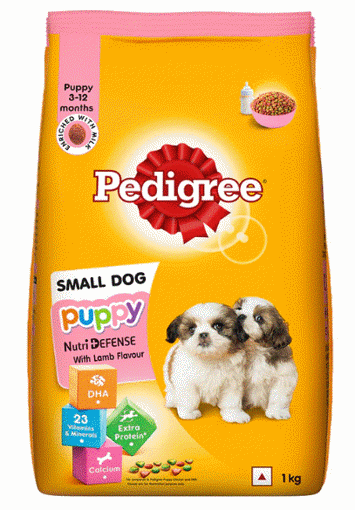 Image de Pedigree Puppy Small Dog, Dry Dog Food, Lamb & Milk Flavour, 1 Kg Pack