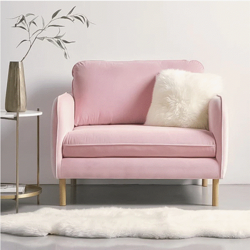 Image de Beech wood Arm Chair - Pink