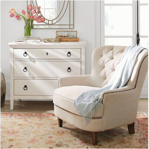 Image de Armchair, 75 cm, Off White